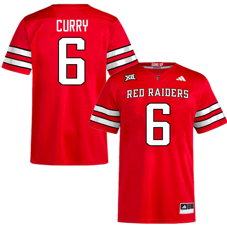 #6 John Curry Texas Tech Red Raiders Jerseys College Football Uniforms Stitched-Red #6 John Curry Texas Tech Red Raiders Jerseys College Football Uniforms Stitched-Red